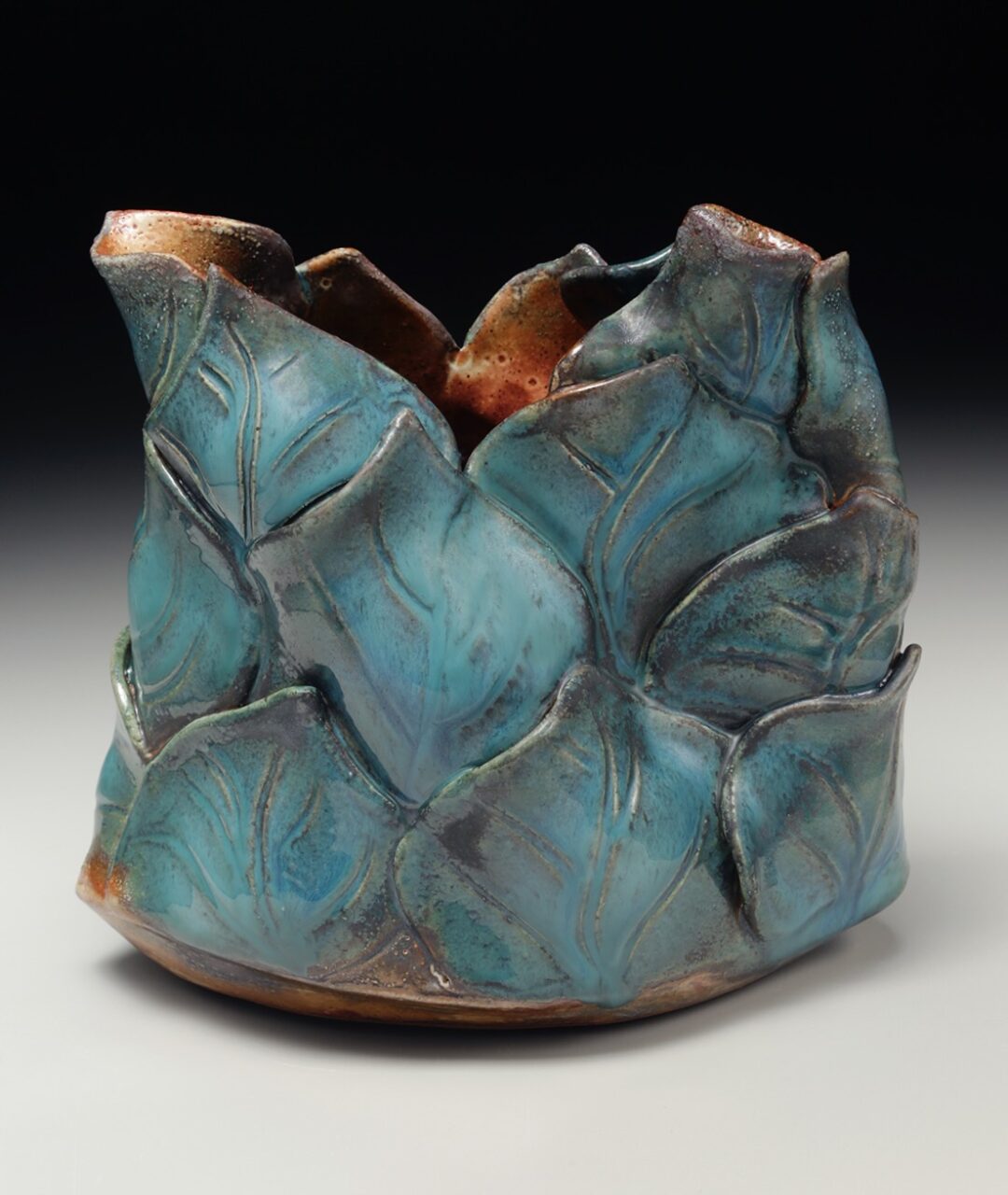 Sarah Wells Rolland finished pot, soft slab hand built, shino and leitson oribe glaze Sarah Wells Rolland finished pot, soft slab hand built, shino and leitson oribe glaze